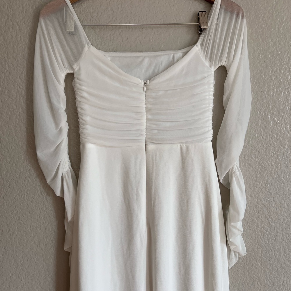 Lulu's White Off-the-Shoulder Long Sleeve Maxi Dress - Picture 7 of 10
